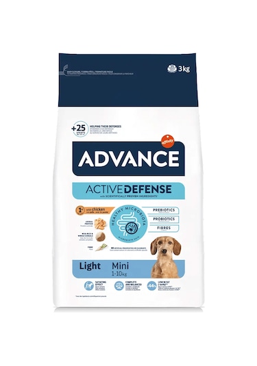 Advance Mini Light Tavuklu Diyet Küçük Irk Yetişkin Köpek Maması 3 KG