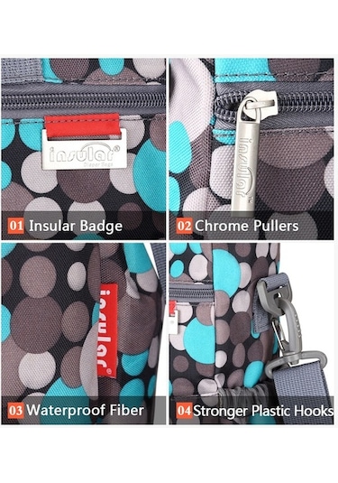 Novahub Moveevo Geniş Kapasiteli Anne Çantası - Bebek Bezi, Emzirme Ve Seyahat İçin Omuz/el Çantası Gri Gri