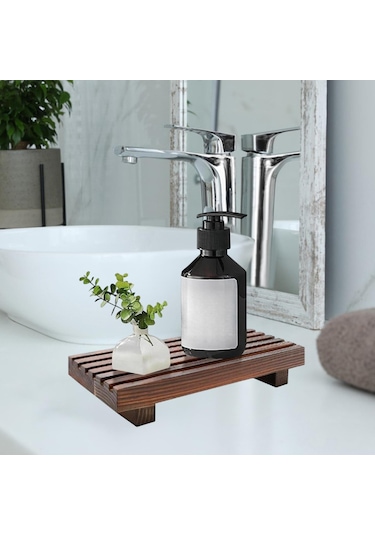 Homyl Çiftlik Evi Mutfak Tezgahı Oturma Odası Için Sabunluk M Kahverengi