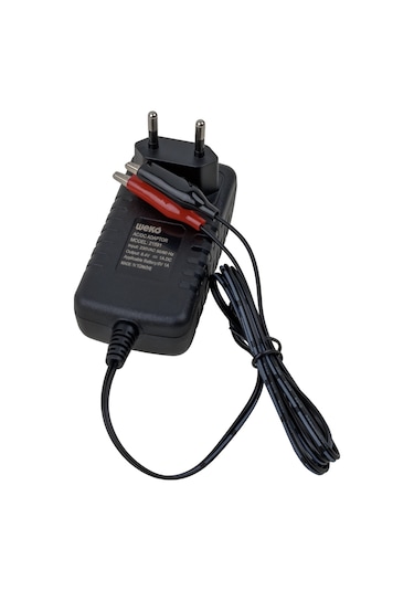 Weko 8.4v 1a Krokodil Uçlu Akü Şarj Cihazı - Led Işıklı Adaptör