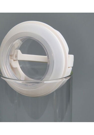 Tohana Vakumlu Cam Kavanoz - Şeffaf / Beyaz - 800 Ml Şeffaf / Beyaz