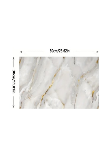 Periboia Vinil Beyaz Mermer Desenli Alüminyum Plastik Duvar Stick Karışık Renkli