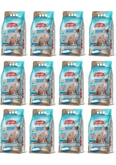 Energy Marsilya Sabunu Kokulu İnce Taneli Topaklaşan Bentonit Kedi Kumu 12 x 5 L
