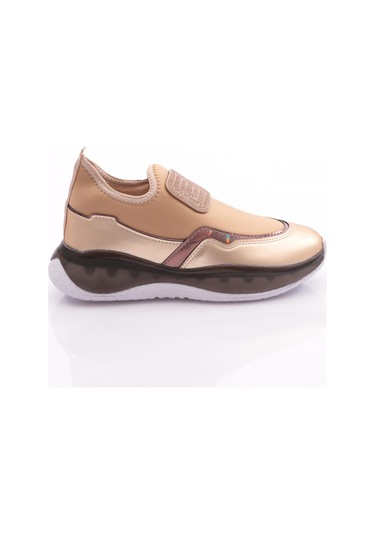 Dgn 2067 Kadin Üstü Taş Süslemeli Spor Ayakkabi 2067-2026-R0152 Bej