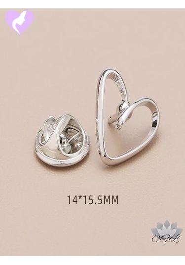 Olfil Broş-mini Kalp Işıltı Minimalizm 210698582 Gri