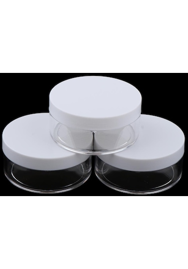 Homyl 3 Lot Boş Toz Pudra Allık Saklama Kabı Talk Pudrası Beyaz