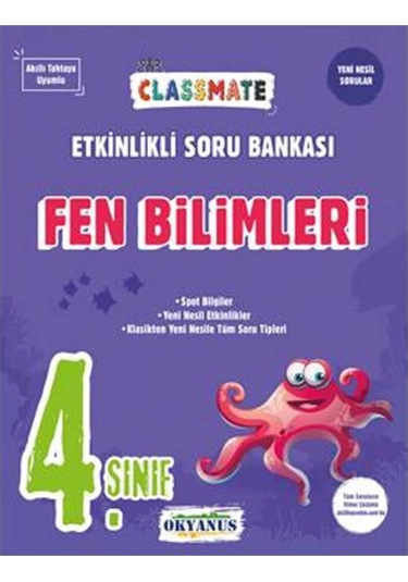 Okyanus 4. Sınıf Classmate Fen Bilimleri Etkinlikli Soru Bankası
