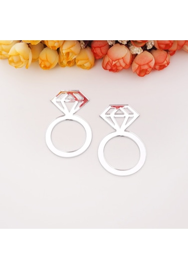 Elmas Peçete Halkaları Düğün Nişan Vb. Yemek Masası Dekorasyon İçin