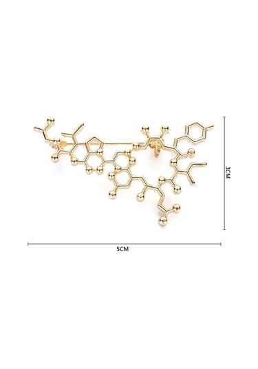 Fashion Jewelry Molekül Broş/kimyager/biyolog/laborant İçin Hediye 170090035 Gri