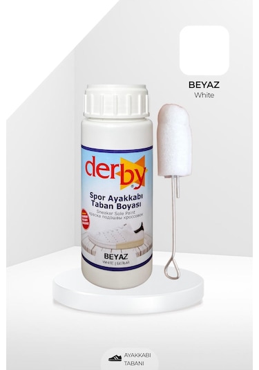 Derby Beyaz Spor Ayakkabı Taban Boyası 100gr