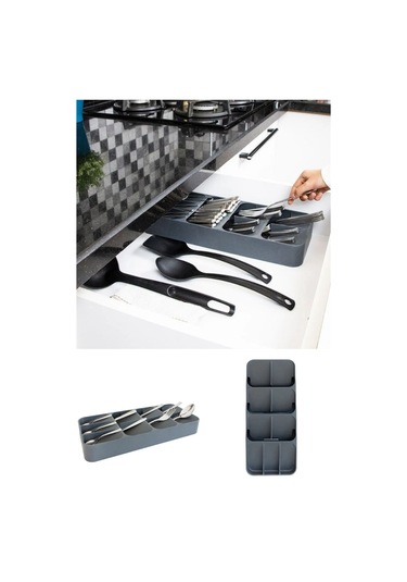 9 Bölmeli Çekmece Kaşıklık Geniş Çok Amaçlı Çekmece Düzenleyici Çatal Kaşık Bıçak Organizer Diğer