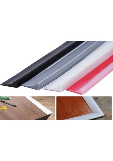 Moveevo Beyaz Otomatik Yapışkan Duş Engeli - 2 Metre Katlanabilir Islak/kuru Ayrımı Suda Tutan Bar Beyaz