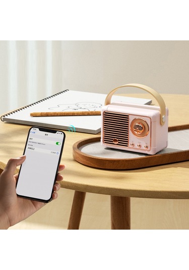 Butu HM11 2. Nesil Vintage Klasik 5.0 Bluetooth Kablosuz Taşınabilir Hoparlör