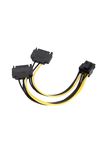 Mufunye 2 Adet Pcı-e 8pin 6+2pin Grafik Kart Güç Kablosu, Çift 15pin Sata'dan Dönüştürücü, Yüksek Akım Destekli, Bilgisayar Upgrade Ve Tamiri İçin