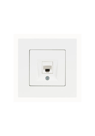 Günsan Eqona Beyaz Tekli Data Prizi (RJ45 Cat6)
