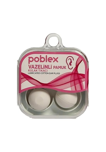 Poblex Vazelinli Pamuk Kulak Tıkacı - Kulak Koruyucu Tıpası 4'lü