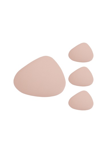 4 Adet Masa Örtüsü Kaymaz Bardak Altlığı Deri Yer, Pembe Mürdüm