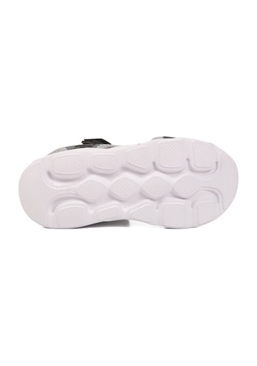 Cool Siyah Cırtlı Işıklı Hafif Unisex Çocuk Sandalet Sage F