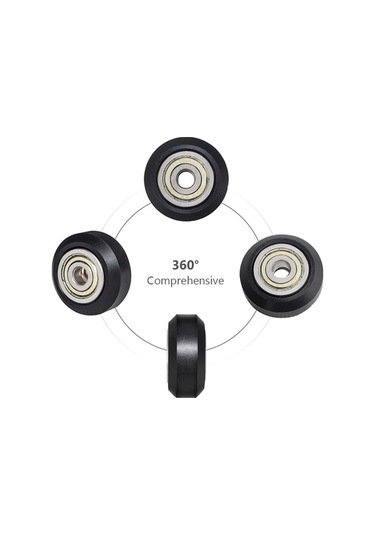 Moly Yunboo 3d Yazıcı Pom Pom Tekerlekleri - Dayanıklı 625zz Rulmanlı 20 Adet - 24mm Siyah Çap