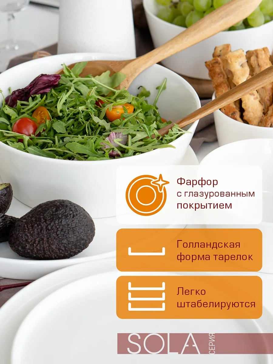 Korall Sola 20,5 Cm Düz Beyaz Yemek Tabağı Seti 2 Adet 197246998 Sütlü