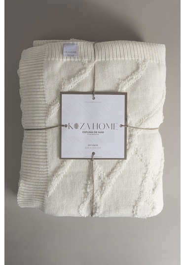 Espuma De Mar Krem Çift Kişilik Battaniye 200x220 37125 Krem