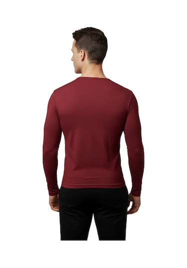 DeepSEA Bordo Dar Kalıp Likralı %90 Pamuk Erkek Sweatshirt – Vücuda Oturan İnce Penye Sweat 2300423 DeepSEA Bordo Dar Kalıp Likralı %90 Pamuk Erkek Sweatshirt – Vücuda Oturan İnce Penye Sweat 2300423