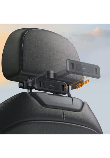 Skycity Baseus Arka Koltuk Telefon Ve Tablet Tutucu, 360 Döner, 4.7-12.3 İnç Uyumlu, Katlanabilir, Siyah Suhz-01 Siyah
