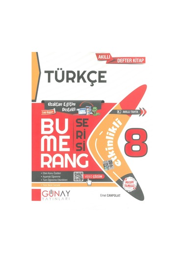 Günay 8. Sınıf Bumerang Türkçe Etkinlikli Kitap