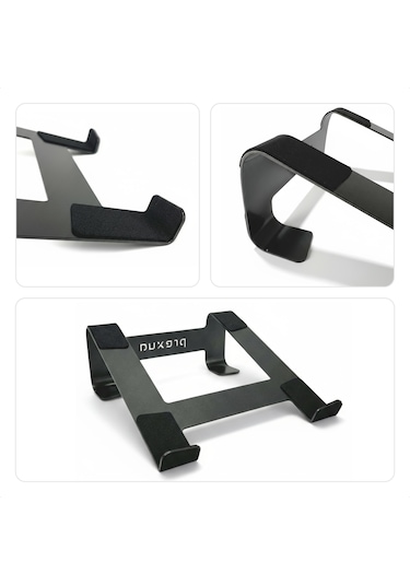 Prexua Fixer Laptop Standı - Notebook Yükseltici Altlık - Metal - Siyah - Fxr4025bl