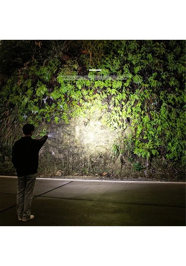 Skycity 1300lm 5 Modlu Çok İşlevli Fener, Ipx5 Su Geçirmez, Mini Aluminyum Klipli Şapka Işığı, Usb Şarjlı 18350 Pil Seti Siyah