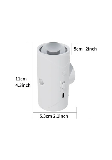 Suofeng Rgb Renkli Led Gece Lambası, Ir Hareket Sensörlü, Usb Şarj Edilebilir, Duvar/üstü Montaj, 110 Algılama, 1500mah Pil, Ev/doğrama/ Koridor İçin Beyaz