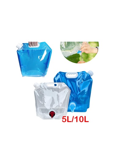 Mavi 5/10l Katlanabilir Kamp Depolama Su Şişesi Katlanabilir Çanta Taşıyıcı Konteyner 10l-a Mavi