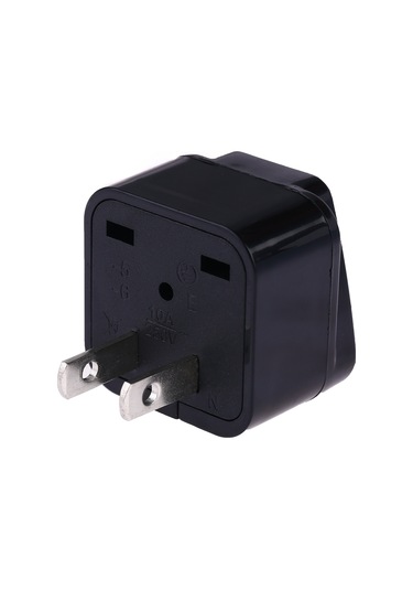 Taşınabilir Evrensel Soket - Abd Fiş Güç Adaptörü Seyahat Şarj Cihazı Siyah