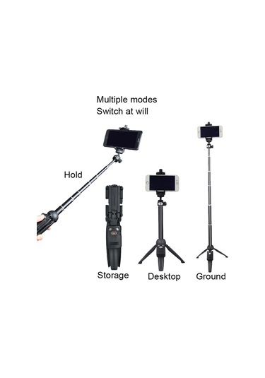 Cbtx Yunteng 9928 Bluetooth Uzaktan Kumandalı Cep Telefonu Selfie Çubuk Tripod 20-100cm Siyah