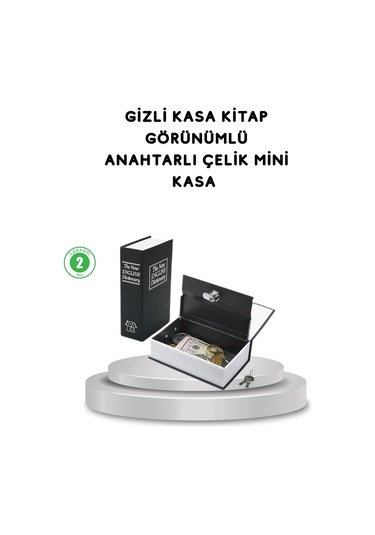 Gizli Kitap Kasa Metal Gövdeli, Anahtarlı 01