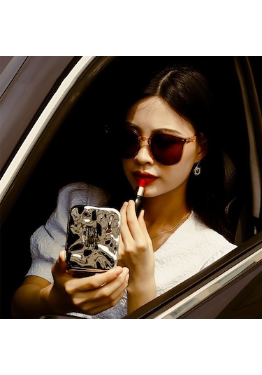 Sones 40 Led Hd Sonsuz Kısılabilir Katlanabilir Makyaj Aynası Taşınabilir Çift Taraflı Ayna Gümüş