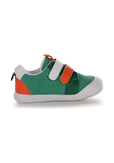 Kiko Kids Şifu İlk Adım Cırtlı Erkek Bebek Spor Ayakkabı Yeşil - Turuncu Yeşil - Turuncu