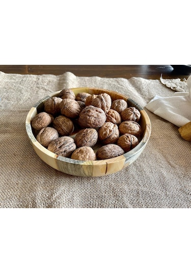 El Yapımı Dişbudaak Ağacı Ahşap Kase & Sunum Tabağı