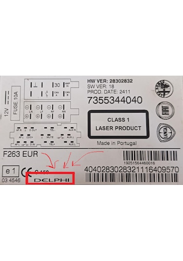 Linea Punto Doblo DELPHİ marka aux çıkmayan teyp için BLUETOOTH