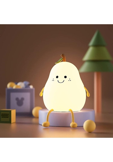 Moveevo Kuru Meyve Şekilli Yumuşak Işık, 7 Renk Ve 2700k Sıcak Beyaz, Usb Şarjlı, 15 Saat Kullanim Süresi, Bebek Odası Ve Çocuk Odası Dekorasyonu Sari