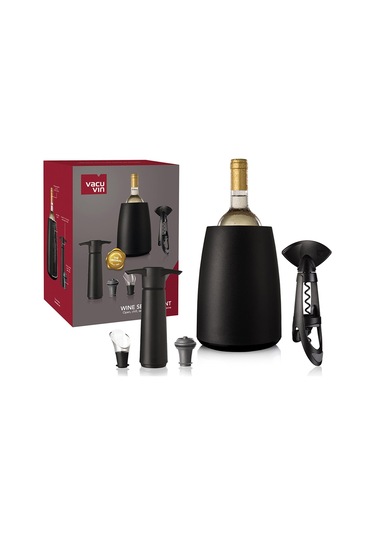 Vacu Vin Elegant Şarap Seti 5 Parça - Kutulu - Siyah