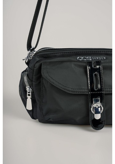 Ççs Kadın 17888 Omuz Çantası Siyah-bej Siyah - Bej