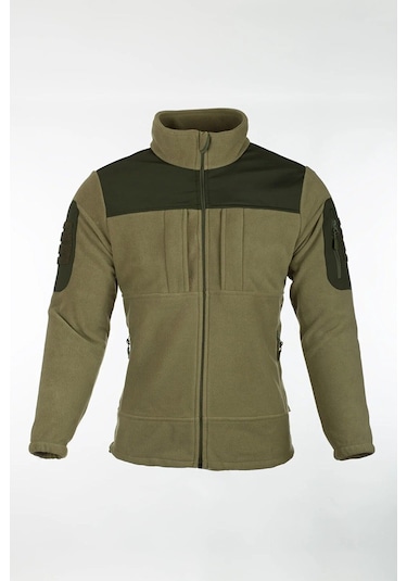 Karcamp 6 Cepli Softshell Robalı Mikro Polar Mont Ceket Haki