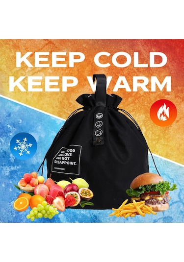 Dianziye Eko Dostu Kanvas Termal Yemek Çantası - Erkek Ve Kadın İçin Isı Saklama Özelliğiyle Spor, Okul, İş İçin Pratik Çanta