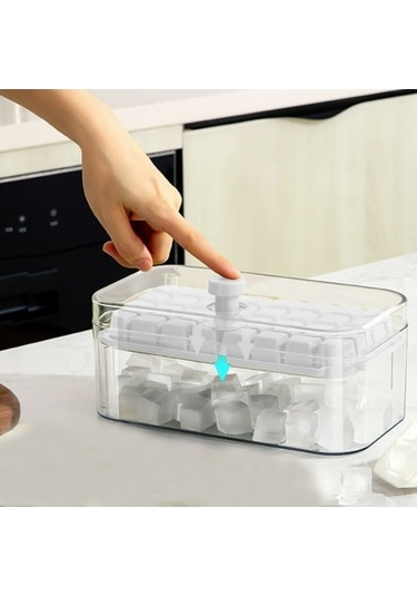 Besthome1 32 Adet Buz Kübük Molds, Basma Kapağı, Kolay Çıkarma, Ev & Ofis Pratik Buz Depolama Çok Renkli