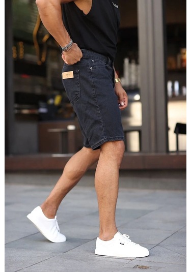 Kaizer Denim Erkek Siyah Baggy Şort Siyah