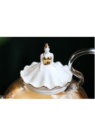 Aircraft Carrier Jzcat Süzgeç İle Seramik Çaydanlık Vintage Porselen Ingiliz Çay Potu Ve Kupası Set Mum Isıtma Cam Demlik 53102715