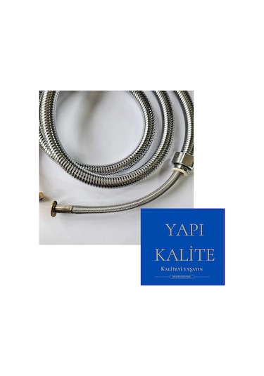 YAPI KALİTE Çelik Örgülü Kopmaz Dolanmaz Banyo Duş Spiral Hortumu