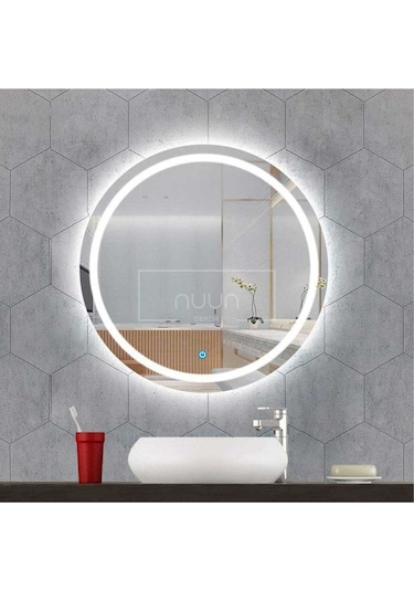 Nuun Dekor 70 Cm Dokunmatik Ledli Ayna Dimmer Beyaz