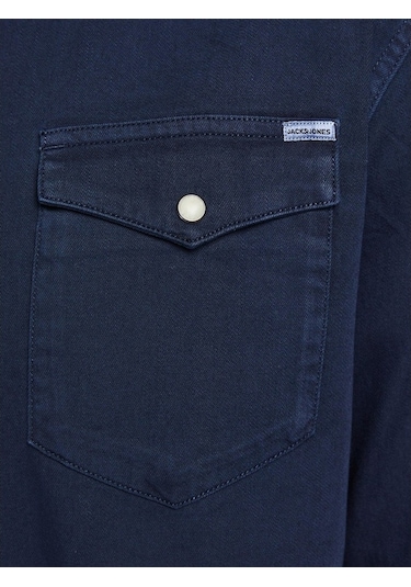 Jack Jones Erkek Denim Gömlek Jjesherıdan 12138115 Lacivert